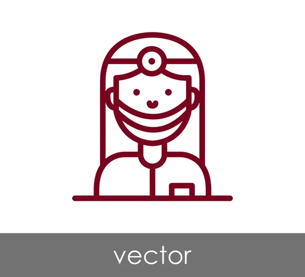Doktor ikona ilustrace — Stockový vektor