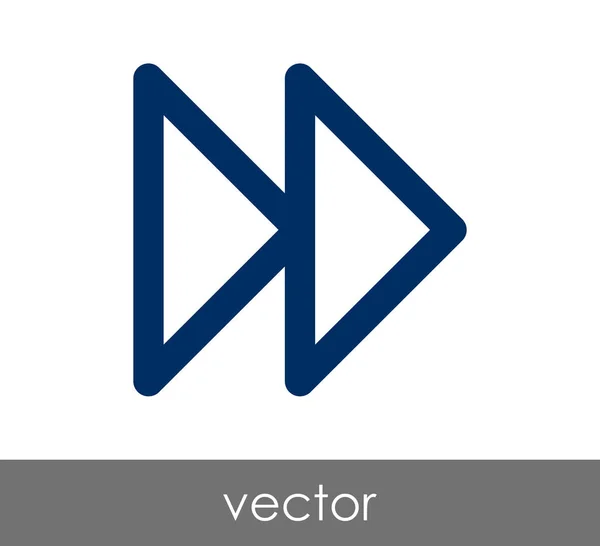 Vooruitspoelen pictogram — Stockvector