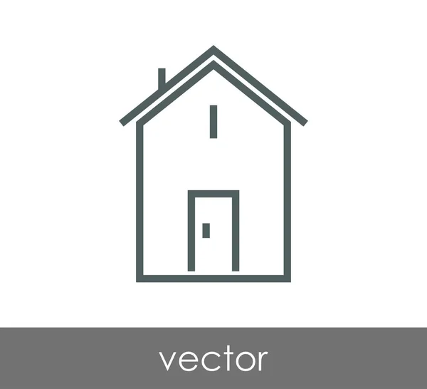 Icono del edificio de casa — Vector de stock