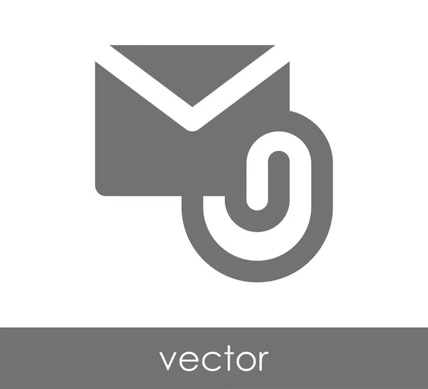 Symbol für E-Mail-Anhänge — Stockvektor