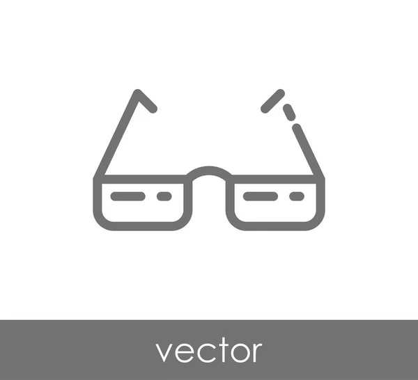 Gafas graduadas icono plano — Vector de stock