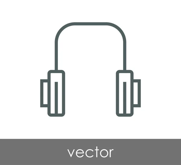 Design des Kopfhörer-Symbols — Stockvektor