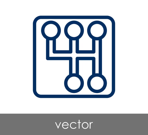 Boîte de vitesses de voiture icône — Image vectorielle