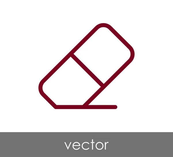 Eraser web-ikonen — Stock vektor