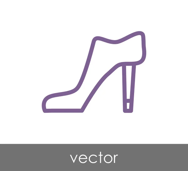 Значок туфли на высоком каблуке — стоковый вектор