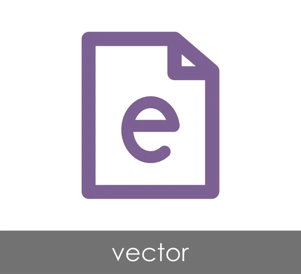 Documento icono plano — Vector de stock