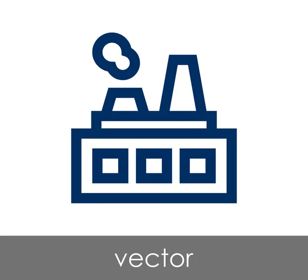 Fabriek platte pictogram — Stockvector