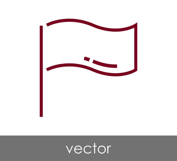 Bandera icono plano — Vector de stock