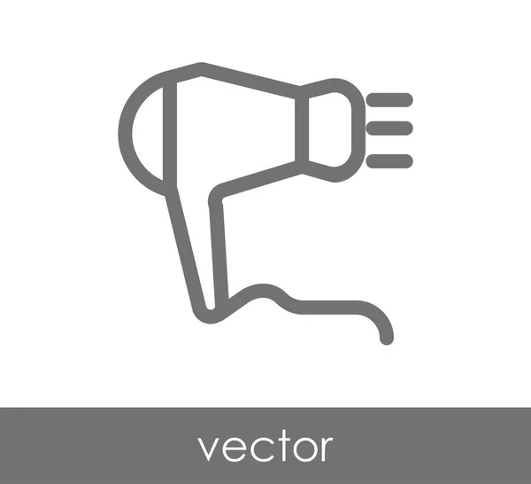 Secador de pelo silueta icono — Vector de stock