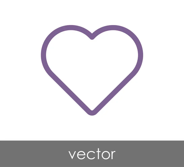 Simple icono del corazón — Vector de stock