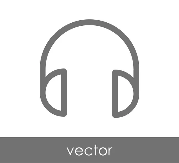 Ontwerp van de hoofdtelefoon-pictogram — Stockvector