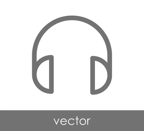 Diseño de icono de auriculares — Vector de stock