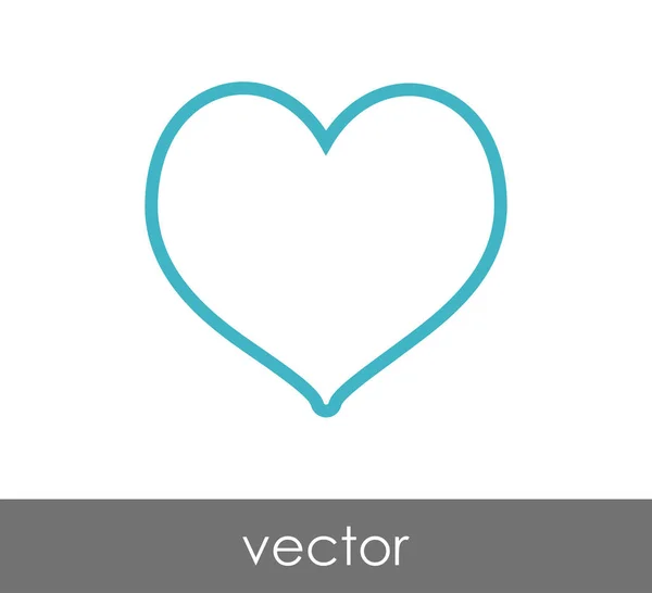 Simpelt hjerte ikon – Stock-vektor