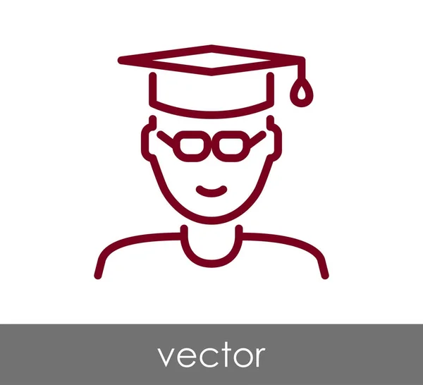 Значок степени выпускника — стоковый вектор