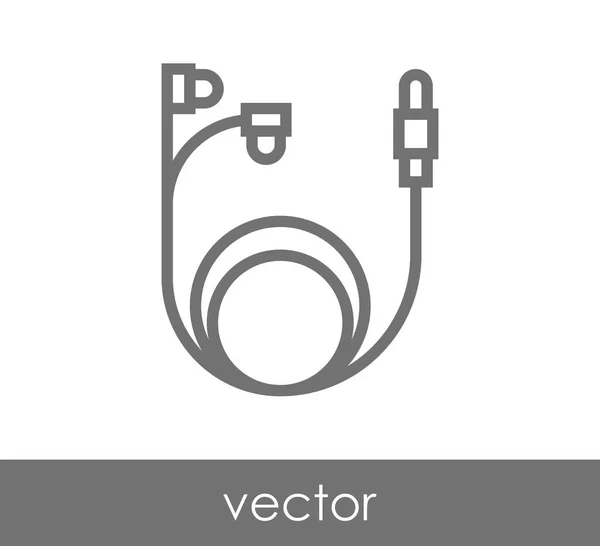 Auriculares icono plano — Archivo Imágenes Vectoriales