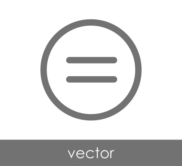 Equal mark icon — Stock Vector