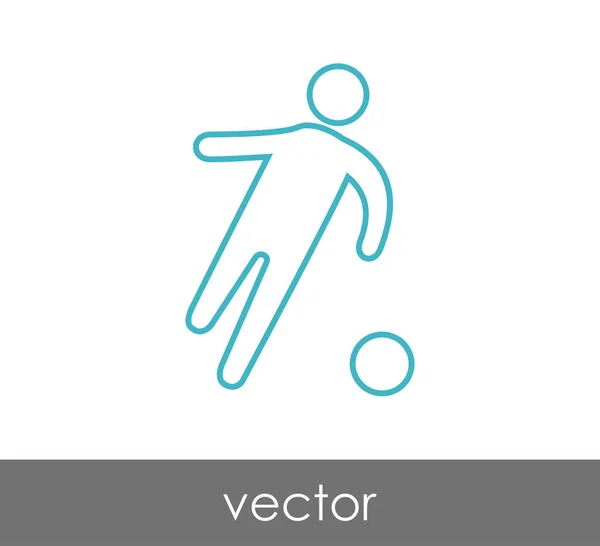 Icono jugador de fútbol — Vector de stock