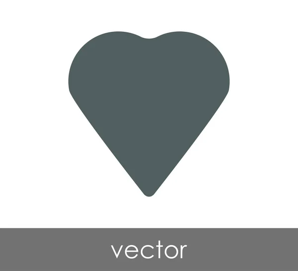 Simple icono del corazón — Vector de stock