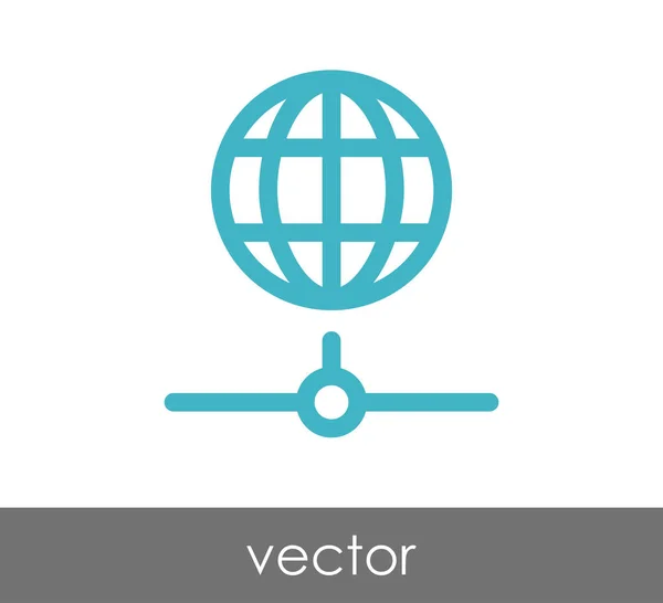 Icono web de tierra — Vector de stock