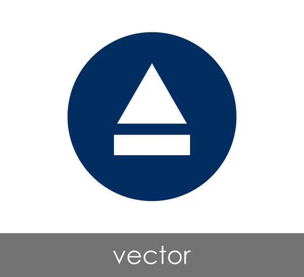 Platte pictogram uitwerpen — Stockvector