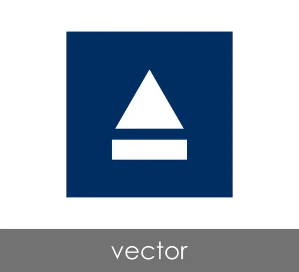 Platte pictogram uitwerpen — Stockvector