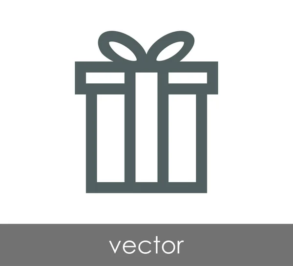 Icono de caja de regalo — Vector de stock