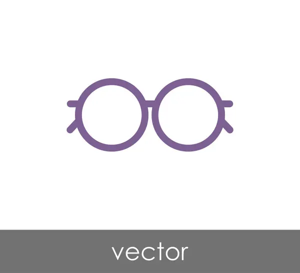 Gafas graduadas icono plano — Archivo Imágenes Vectoriales