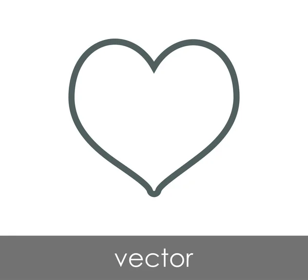 Icône coeur simple — Image vectorielle