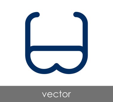 gözlük düz simgesi