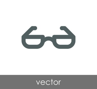 gözlük düz simgesi