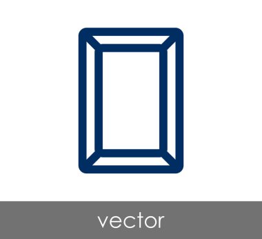 Dikdörtgen kare simgesi