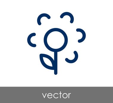 çiçek simgesi illüstrasyon 