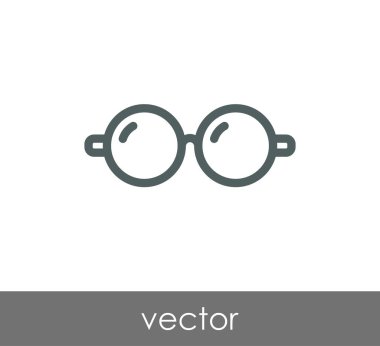 gözlük düz simgesi