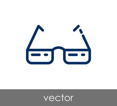 gözlük düz simgesi