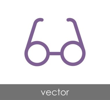gözlük düz simgesi