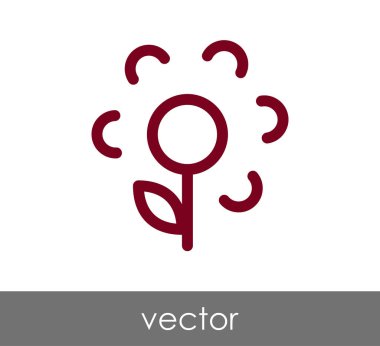 çiçek simgesi illüstrasyon 