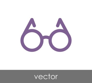 gözlük düz simgesi