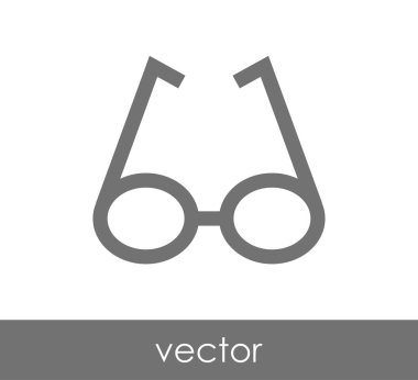 gözlük düz simgesi