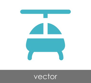 Helikopter simgesi illüstrasyon