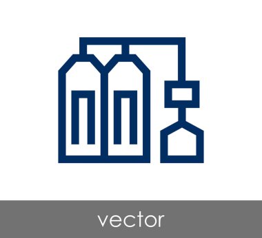 Fabrika düz simgesi