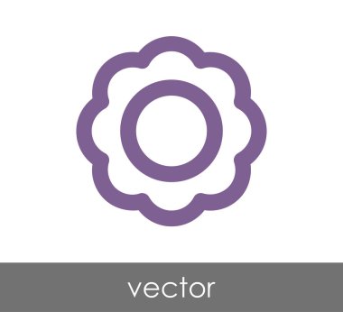 çiçek simgesi illüstrasyon 