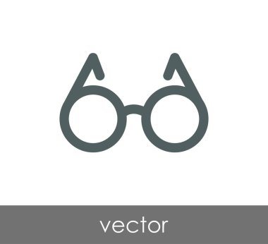 gözlük düz simgesi