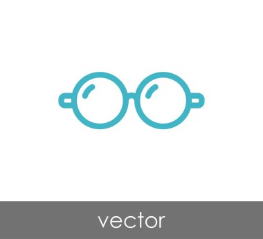 gözlük düz simgesi