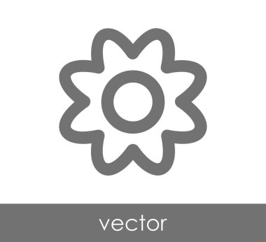 çiçek simgesi illüstrasyon 