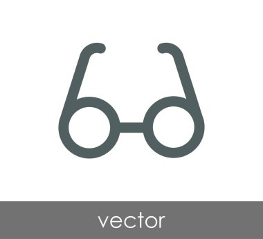 gözlük düz simgesi