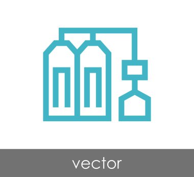 Fabrika düz simgesi