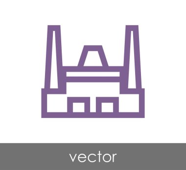 Fabrika düz simgesi