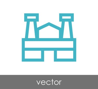 Fabrika düz simgesi