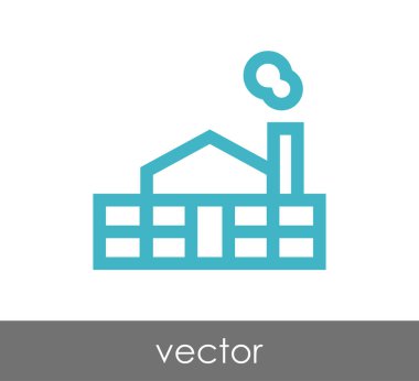 Fabrika düz simgesi