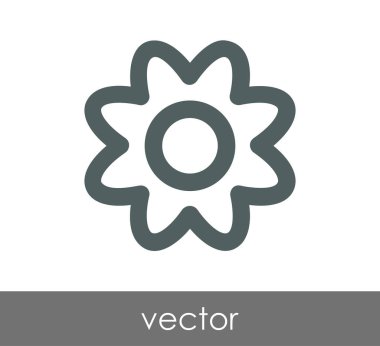 çiçek simgesi illüstrasyon 